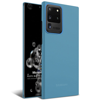 Microsonic Samsung Galaxy S20 Ultra Kılıf Peipe Matte Silicone Mavi