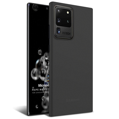 Microsonic Samsung Galaxy S20 Ultra Kılıf Peipe Matte Silicone Siyah