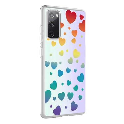 Microsonic Samsung Galaxy S21 FE Braille Feel Desenli Kılıf Heart