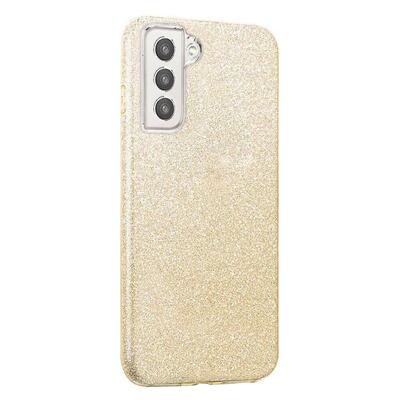 Microsonic Samsung Galaxy S21 FE Kılıf Sparkle Shiny Gold
