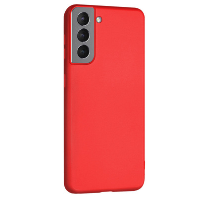 Microsonic Samsung Galaxy S21 FE Kılıf Matte Silicone Kırmızı