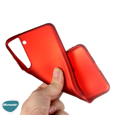 Microsonic Samsung Galaxy S21 FE Kılıf Matte Silicone Kırmızı