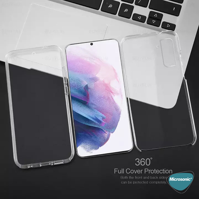 Microsonic Samsung Galaxy S21 Kılıf Komple Gövde Koruyucu Silikon Şeffaf
