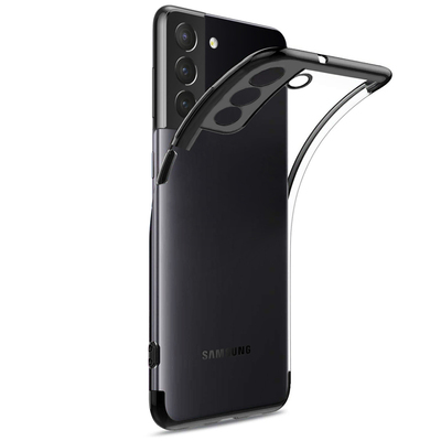 Microsonic Samsung Galaxy S21 Plus Kılıf Skyfall Transparent Clear Siyah