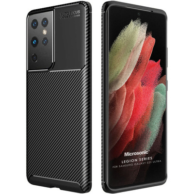 Microsonic Samsung Galaxy S21 Ultra Kılıf Legion Series Siyah