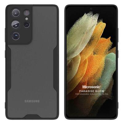 Microsonic Samsung Galaxy S21 Ultra Kılıf Paradise Glow Siyah