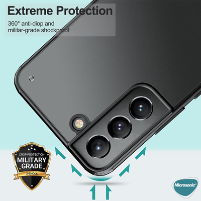 Microsonic Samsung Galaxy S22 Kılıf Frosted Frame Koyu Yeşil