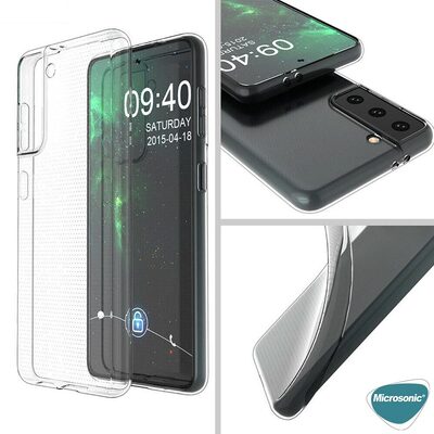 Microsonic Samsung Galaxy S22 Kılıf Transparent Soft Beyaz