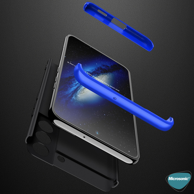 Microsonic Samsung Galaxy S22 Plus Kılıf Double Dip 360 Protective AYS Mavi