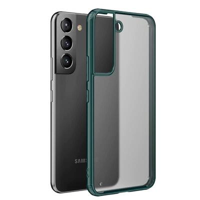 Microsonic Samsung Galaxy S22 Plus Kılıf Frosted Frame Koyu Yeşil