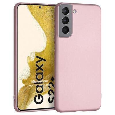 Microsonic Samsung Galaxy S22 Plus Kılıf Matte Silicone Rose Gold