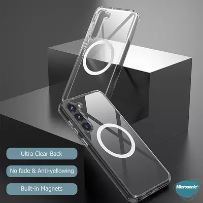 Microsonic Samsung Galaxy S23 Plus Kılıf MagSafe Clear Soft Şeffaf