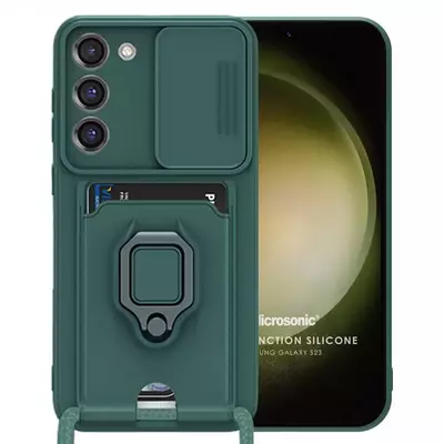 Microsonic Samsung Galaxy S23 Plus Kılıf Multifunction Silicone Yeşil