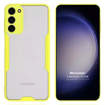 Microsonic Samsung Galaxy S23 Plus Kılıf Paradise Glow Sarı