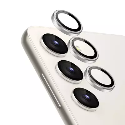 Microsonic Samsung Galaxy S23 Plus Tekli Kamera Lens Koruma Camı Gümüş