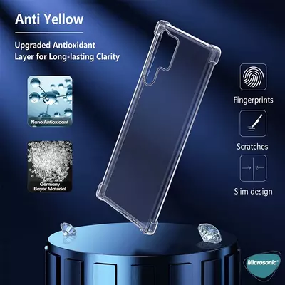 Microsonic Samsung Galaxy S23 Ultra Kılıf Anti Shock Silikon Şeffaf