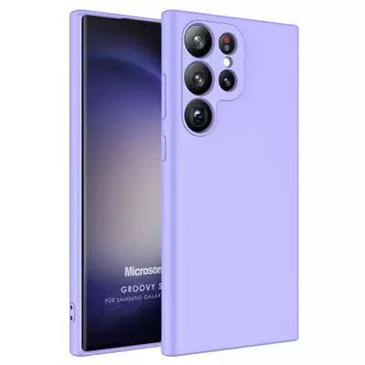 Microsonic Samsung Galaxy S23 Ultra Kılıf Groovy Soft Lila