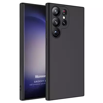 Microsonic Samsung Galaxy S23 Ultra Kılıf Groovy Soft Siyah