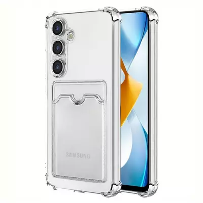 Microsonic Samsung Galaxy S24 Card Slot Shock Kılıf Şeffaf