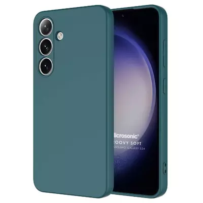 Microsonic Samsung Galaxy S24 Plus Kılıf Groovy Soft Koyu Yeşil