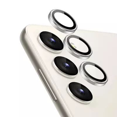 Microsonic Samsung Galaxy S24 Plus Tekli Kamera Lens Koruma Camı Gümüş