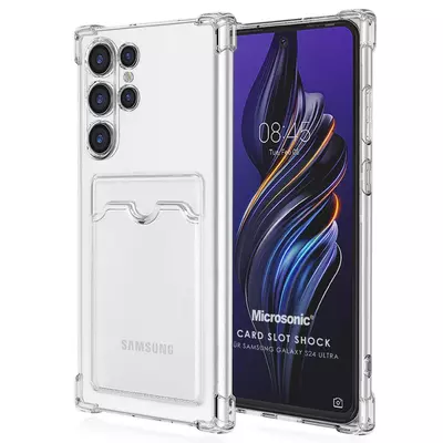 Microsonic Samsung Galaxy S24 Ultra Card Slot Shock Kılıf Şeffaf