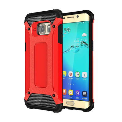 Microsonic Samsung Galaxy S6 Edge Kılıf Rugged Armor Kırmızı