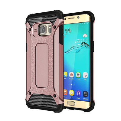 Microsonic Samsung Galaxy S6 Edge Kılıf Rugged Armor Rose Gold