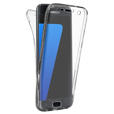 Microsonic Samsung Galaxy S7 Edge Kılıf Komple Gövde Koruyucu Silikon Şeffaf