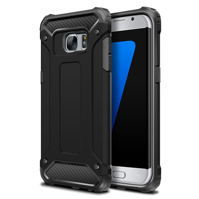 Microsonic Samsung Galaxy S7 Edge Kılıf Rugged Armor Siyah