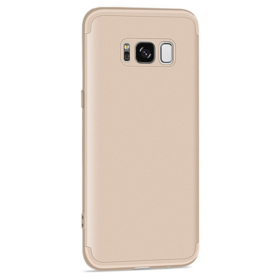 Microsonic Samsung Galaxy S8 Kılıf Double Dip 360 Protective AYS Gold