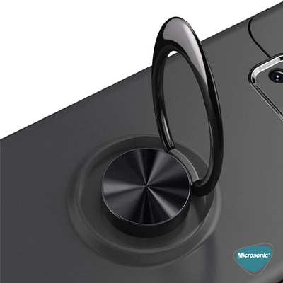 Microsonic Samsung Galaxy S8 Kılıf Kickstand Ring Holder Lacivert