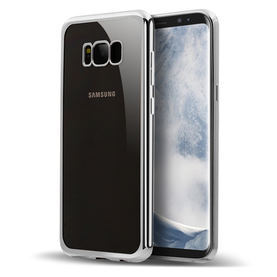 Microsonic Samsung Galaxy S8 Kılıf Skyfall Transparent Clear Gümüş
