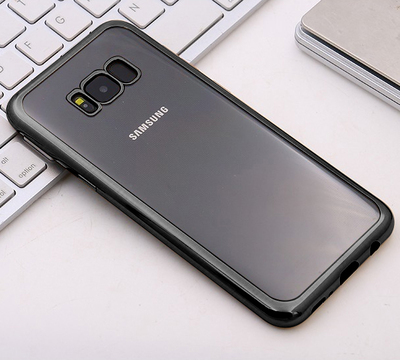 Microsonic Samsung Galaxy S8 Kılıf Skyfall Transparent Clear Siyah