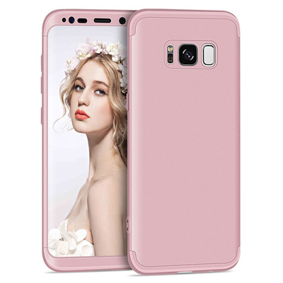 Microsonic Samsung Galaxy S8 Plus Kılıf Double Dip 360 Protective AYS Rose Gold