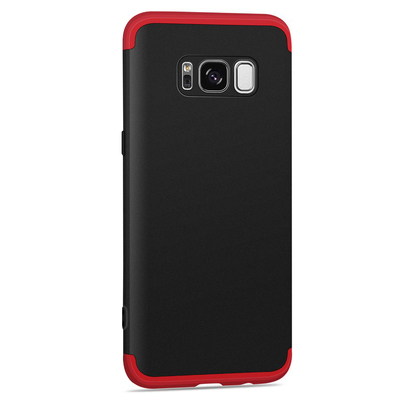 Microsonic Samsung Galaxy S8 Plus Kılıf Double Dip 360 Protective AYS Siyah - Kırmızı