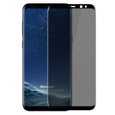 Microsonic Samsung Galaxy S8 Plus Invisible Privacy Kavisli Ekran Koruyucu Siyah