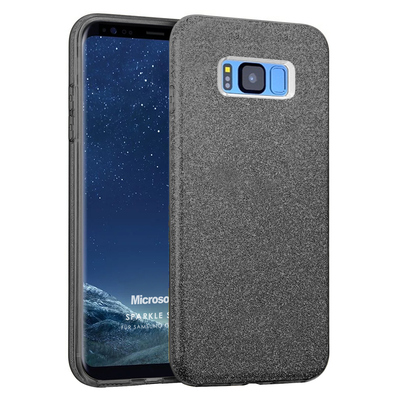 Microsonic Samsung Galaxy S8 Plus Kılıf Sparkle Shiny Siyah