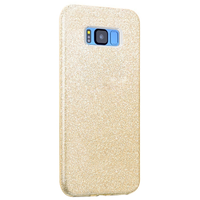 Microsonic Samsung Galaxy S8 Kılıf Sparkle Shiny Gold