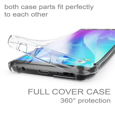 Microsonic Samsung Galaxy S9 Kılıf 6 tarafı tam full koruma 360 Clear Soft Şeffaf