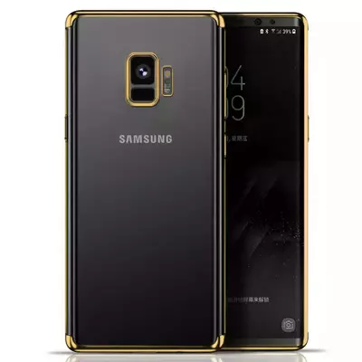 Microsonic Samsung Galaxy S9 Kılıf Skyfall Transparent Clear Gold