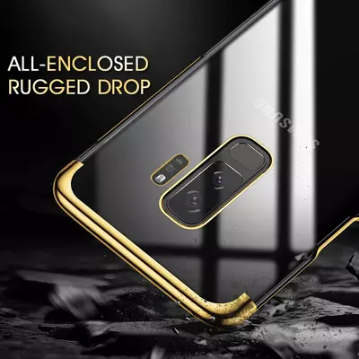 Microsonic Samsung Galaxy S9 Kılıf Skyfall Transparent Clear Gold