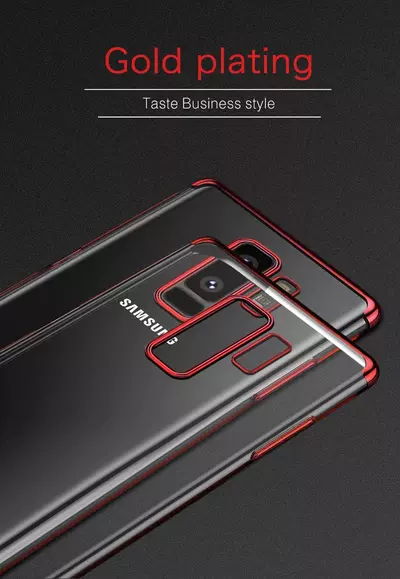 Microsonic Samsung Galaxy S9 Kılıf Skyfall Transparent Clear Kırmızı
