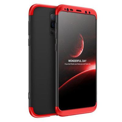 Microsonic Samsung Galaxy S9 Plus Kılıf Double Dip 360 Protective AYS Siyah - Kırmızı