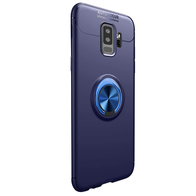 Microsonic Samsung Galaxy S9 Plus Kılıf Kickstand Ring Holder Lacivert