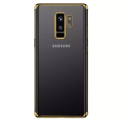Microsonic Samsung Galaxy S9 Plus Kılıf Skyfall Transparent Clear Gold