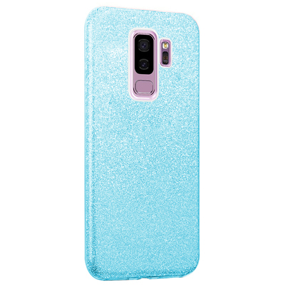 Microsonic Samsung Galaxy S9 Plus Kılıf Sparkle Shiny Mavi