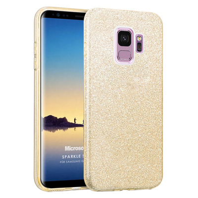 Microsonic Samsung Galaxy S9 Kılıf Sparkle Shiny Gold