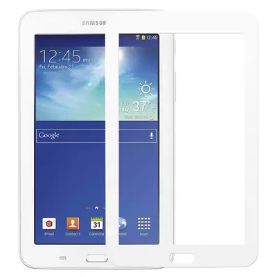 Microsonic Samsung Galaxy Tab 3 Lite 7.0 T110 Tam Kaplayan Temperli Cam Ekran Koruyucu Beyaz