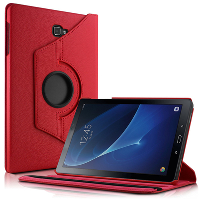Microsonic Samsung Galaxy Tab A T580 360 Stand Dönerli Kılıf Kırmızı